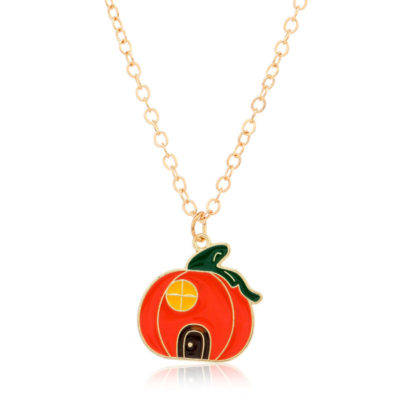 Wholesale Retro Exaggerated Ghost  Ghost Mask  Necklace